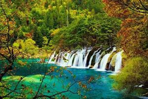 Cataratas de Nuorilang del Valle Jiuzhaigou