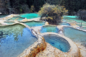 Valle de Huanglong del Parque Nacional Huanglong