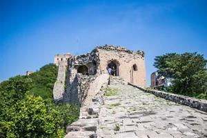Paisaje hermoso de la Gran Muralla del Estado Yan