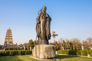 el monje Xuanzang en las Ruinas de Gaochang