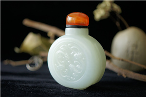botella de rapé de jade