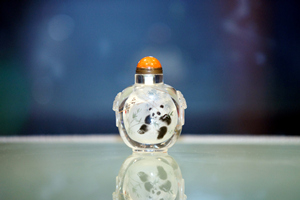 botella de rapé con pintado interior
