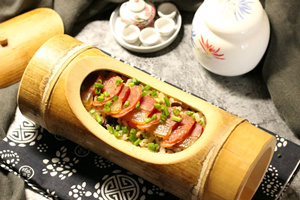 arroz con bambú