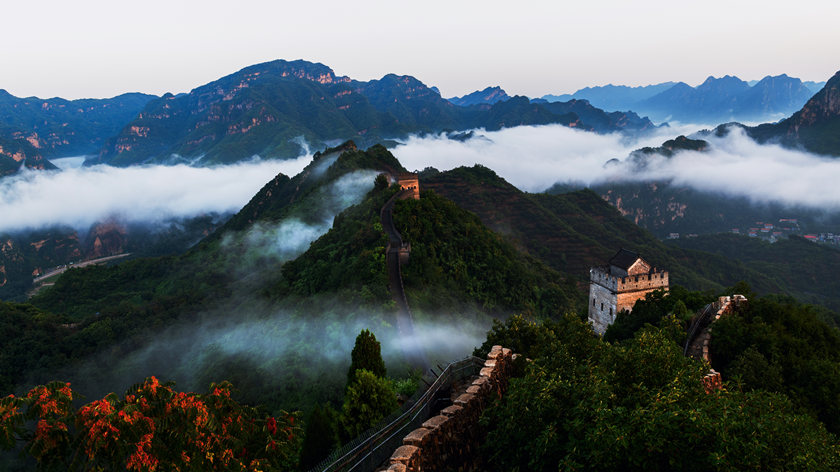 mar de nubes de la Gran Muralla de Huangyaguan
