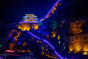 paisaje nocturno del Paso Niangziguan